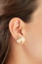 Heliophilia Silver Pendientes de Metal Dorados con Recubrimiento de Laca